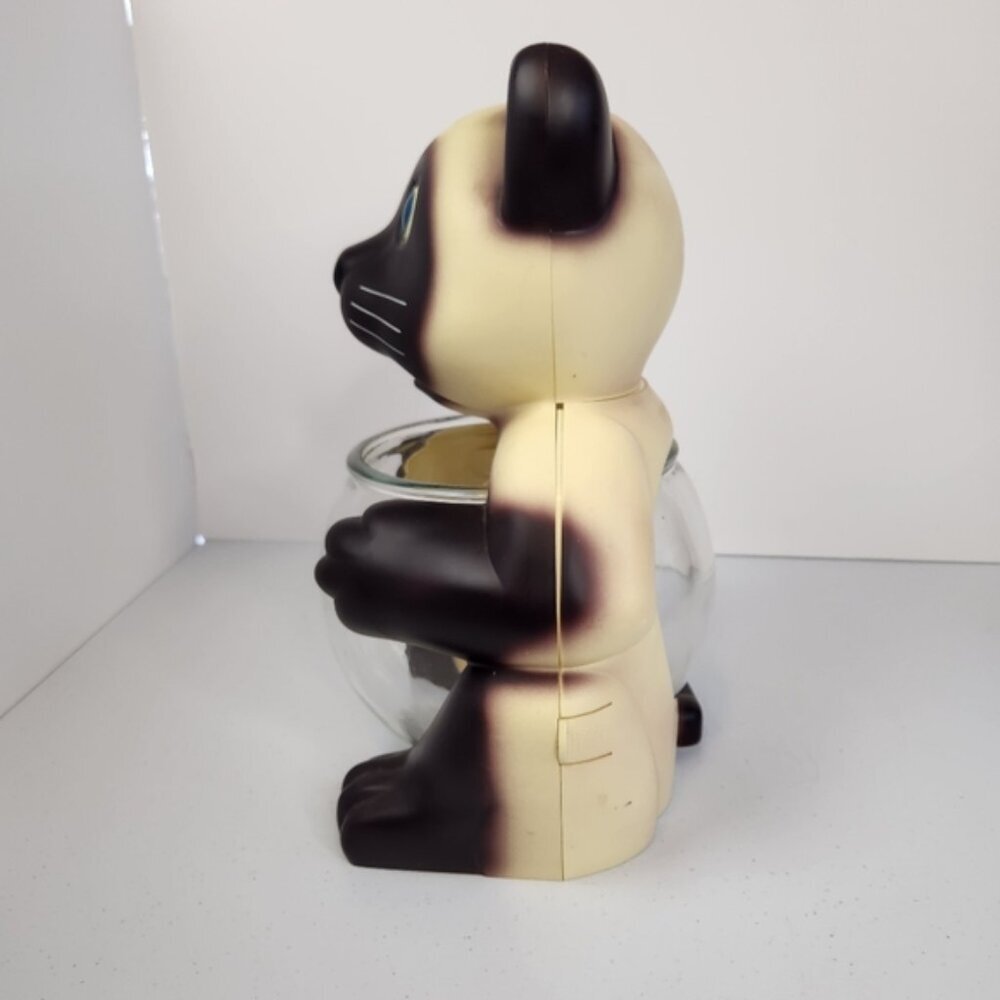 Aquanimal Vintage Fantasy Cat Fish Bowl Aquarium Siamese Cats Kitsch Unique 90s - Picture 3 of 11